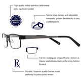 Prescription Glasses Frames Eyeglasses For Men - Metal Optical Rx (Thane)
