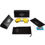 Men Classic Aviator polarized Sunglasses UV Protection Night Vision Driving Sun Glasses