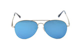 Premium Classic Aviator Mirrored Flat Lens Sunglasses Metal Frame with Spring Hinges