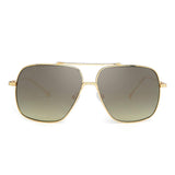 Oversize Aviator Sunglasses Gradient Clear Lens Pilot Metal Eyeglasses Men Women