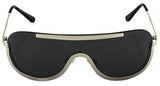 Elite OVERSIZED Sunglasses XX Large SHIELD Half Face Large Size Black Gold Sun Glasses