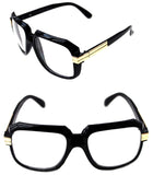 Men's Hip Hop 80's Gazelle Vintage Clear Lens Eye Glasses 607 Grandmaster Retro 80's
