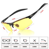 HD Anti Glare Night Driving Glasses Polarized Night Vision Sunglasses for Rain Day Night