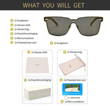 Polarized Sunglasses Hidden Frame Rimless Square Mirrored Lenses For Men/Women