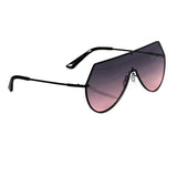 Elite Mens Oversize Flat Top Aviator Retro Shield Oceanic Lens Rimless Sunglasses