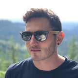 Wildwood Zebra Wood Polarized Wayfarer Sunglasses for Men and Women