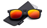 Newbee Fashion - Polarized Clip-On Flip Up Metal Clip Sunglasses Multi Purpose Flash Polarized Lenses (Glasses not included)