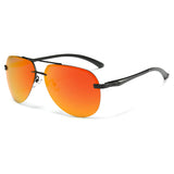 Men Oversized Aviator Sunglasses Polarized Blade Flash Lens Eyewear -64MM