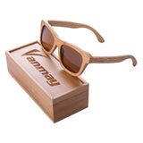 Handcrafted Polarized Bamboo Sunglasses with Natural Color Frame