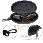 Sport Portable Travel Zipper Sunglasses/Eyesglasses Hard Case Box Bag With Hook