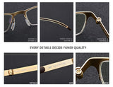 Square Prescription Optical Semi Rimless Glasses Frames with Titanium Alloy 981