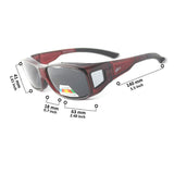 Fitover Polarized Sunglasses to Wear Over Prescription Glasses + car clip holder