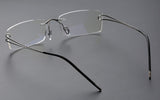 Pure Titanium Rimless Frame Prescription Hingeless Eyeglasses 52mm