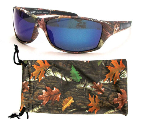Camouflage Sunglasses Brown Orange White Camo Fishing Hunting Free Micorfiber Bag