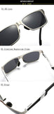 Classic Oversized Polarized Men Big Square Sport Aluminum Drving Riding Cycling Sunglasses