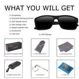 Polarized Sunglasses for Men Driving, Unisex Square Vintage Sun Glasses for Women