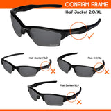 Performance Replacement Lenses for Oakley Half Jacket 2.0 XL Sunglass Polarized Etched
