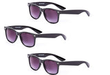 Mass Vision 3 Pair of Classic Full Reading Sunglasses (Not Bifocal) - Outdoor Reading Sunglasses NOT Bifocals - Soft Pouches Included