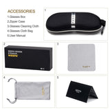 Men's Photochromic Polarized Sunglasses Square Metal Driving Eyewear