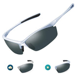 Polarized Sports Sunglasses Mens Womens Cycling Photochromic Frame Glasses