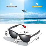 Mens Wayfarer Sunglasses New Style Polarized Driving Glasses Matte Black Frame