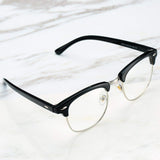 Retro Clubmaster Clear Lens Glasses Classic Vintage Unisex Eyeglasses