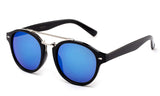 Modern Celeb Design Round Vintage Look Fashion Mirrored Sunglasses