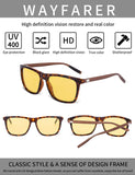 HD Night Vision Glasses for Driving  Yellow Lens Aviator Anti glare Sunglasses