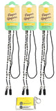 Eyeglass Retainer & Sunglass Holder  Light Classic Beads, Assortment Light Classic, 3pk mix | w/Microfiber Cloth & Screwdriver