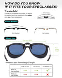 2-Pack Polarized Clip-on Rimless Pilot Lens Driving Sunglasses,JP94