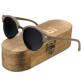 Semi Rimless Wood Polarized Sunglasses Women Men Brand Designer Wood Shades