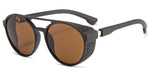 Aviator Round Sunglasses for Men and Women Steampunk Style Inspired Designed PC Frame