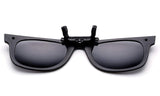 Newbee Fashion - Polarized Clip-On Flip Up Metal Clip Sunglasses Multi Purpose Flash Polarized Lenses (Glasses not included)