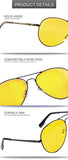 Men Classic Aviator polarized Sunglasses UV Protection Night Vision Driving Sun Glasses