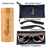 Skateboard Wood Sunglasses Polarized Lens Hand-made A Pair Of Legs For Free