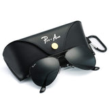 Large Metal Aviator Sunglasses, 62mm