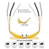 Night Vision Glasses for Driving, Polarized HD Yellow Lens for Men, Ultralight Frame