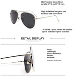 Aviator Polarized Mens Womens Driving Sunglasses Metal Frame For Men And Women with UV400 Protection
