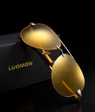 Men's Polarized Aviator Sunglasses with Al-Mg Aloy Temple 63mm Lens LM007