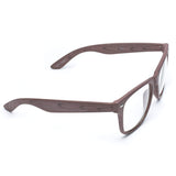 - Vintage Inspired Classic Wood Print Nerd Horn Rimmed Clear Lens Glasses