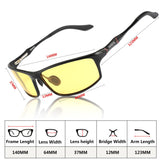 Mens Polarized Sunglasses - with Yellow Lens for Driving Golf Fishing Traning.