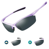Polarized Sports Sunglasses Mens Womens Cycling Photochromic Frame Glasses