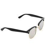 - Half Frame Retro Semi-Rimless Style Sunglasses Retro Mirror Lens Sunglasses