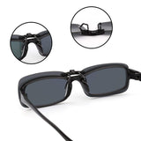 Rimless Rectangle Clip on Sunglasses Lightweight Polarized Eyeglasses Men Women