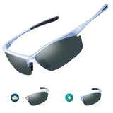 Polarized Sports Sunglasses Mens Womens Cycling Photochromic Frame Glasses