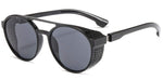 Aviator Round Sunglasses for Men and Women Steampunk Style Inspired Designed PC Frame