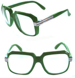 Men's Hip Hop 80's Gazelle Vintage Clear Lens Eye Glasses 607 Grandmaster Retro 80's