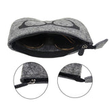 (3PCS) Portable Zipper Soft Case Eyesglasses Box Makeup Pouch Purse Bag