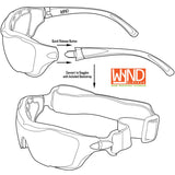 Large Motorcycle Riding Glasses Extreme Sports Wrap Sunglasses