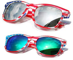 V.W.E. Classic American Patriot Flag Mirror Sunglasses USA